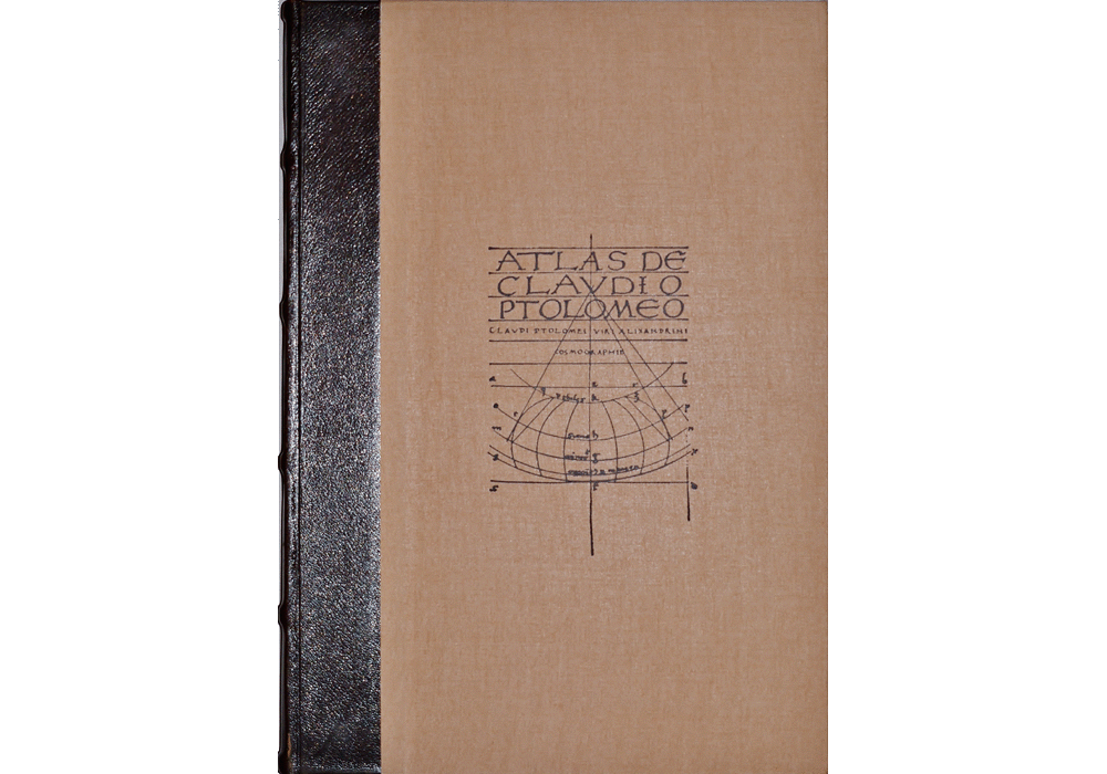 Atlas-Claudius Ptolomeus-manuscrito iluminado códice-libro facsímil-Vicent García Editores-18 estudio portada.